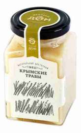 Мёд натуральный Медовый дом Крымские травы цветочный 320г ст/б
