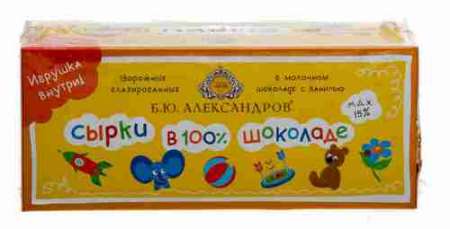 Сырки глазир Б.Ю. Александров ваниль 15% 6х25г + игрушка