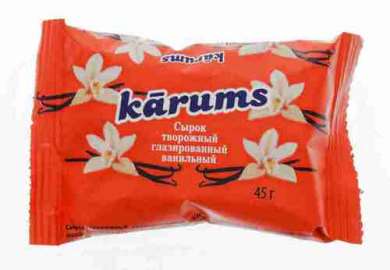Сырок глазир Karmus ванильный 14% 45г