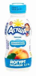 Йогурт питьевой Агуша персик 2,7% 200г