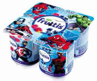 Продукт йогуртный  Fruttis Marvel пастер малина/черника 110г