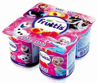 Продукт йогуртный  Fruttis Disney пастер клубника/персик 110г