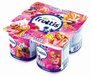 Продукт йогуртный  Fruttis Disney пастер малина/черника 110г