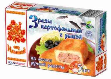 Зразы Картофельные с лососем 500г Продукты от Ильиной