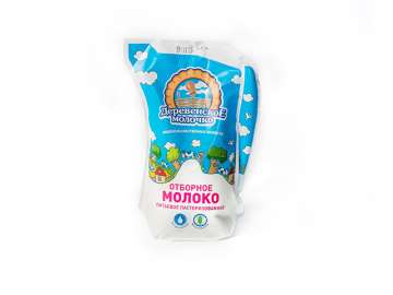 Молоко отборное "Деревенское молочко" 3,4% 900мл.